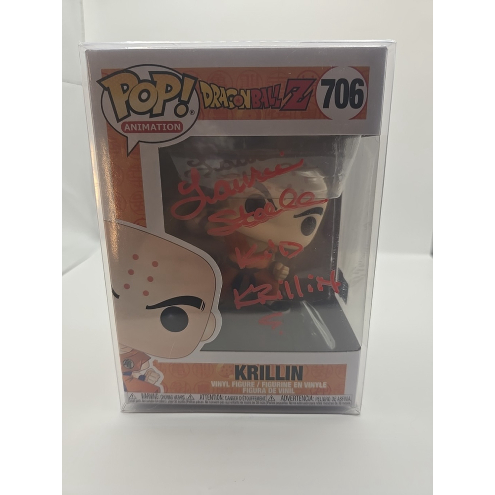 Funko Pop! Vinyl: Dragon‎ Ball - Krillin with Destructo Disc #706 Autographed.